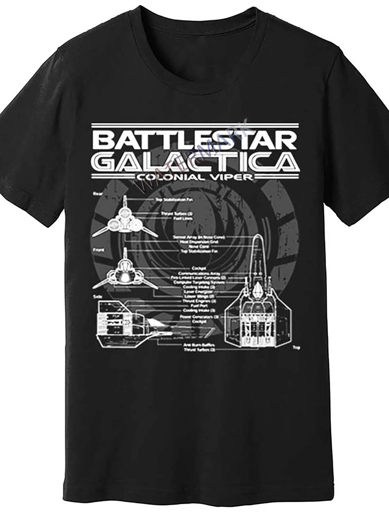 Battlestar Galactica Colonial Viper Inspired T-Shirt 100% Cotton O-Neck Short Sleeve Summer Casual Mens T-shirt Streetwear