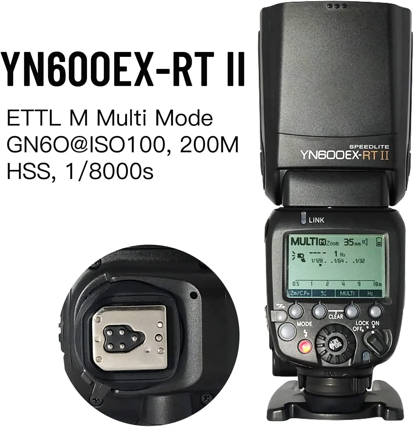 YONGNUO-TTL HSS Flash Speedlite, YN-E3-RT Controlador para Canon 6D, 5D Mark II, IV, 1DX, Mark III, EOS R5, Auto