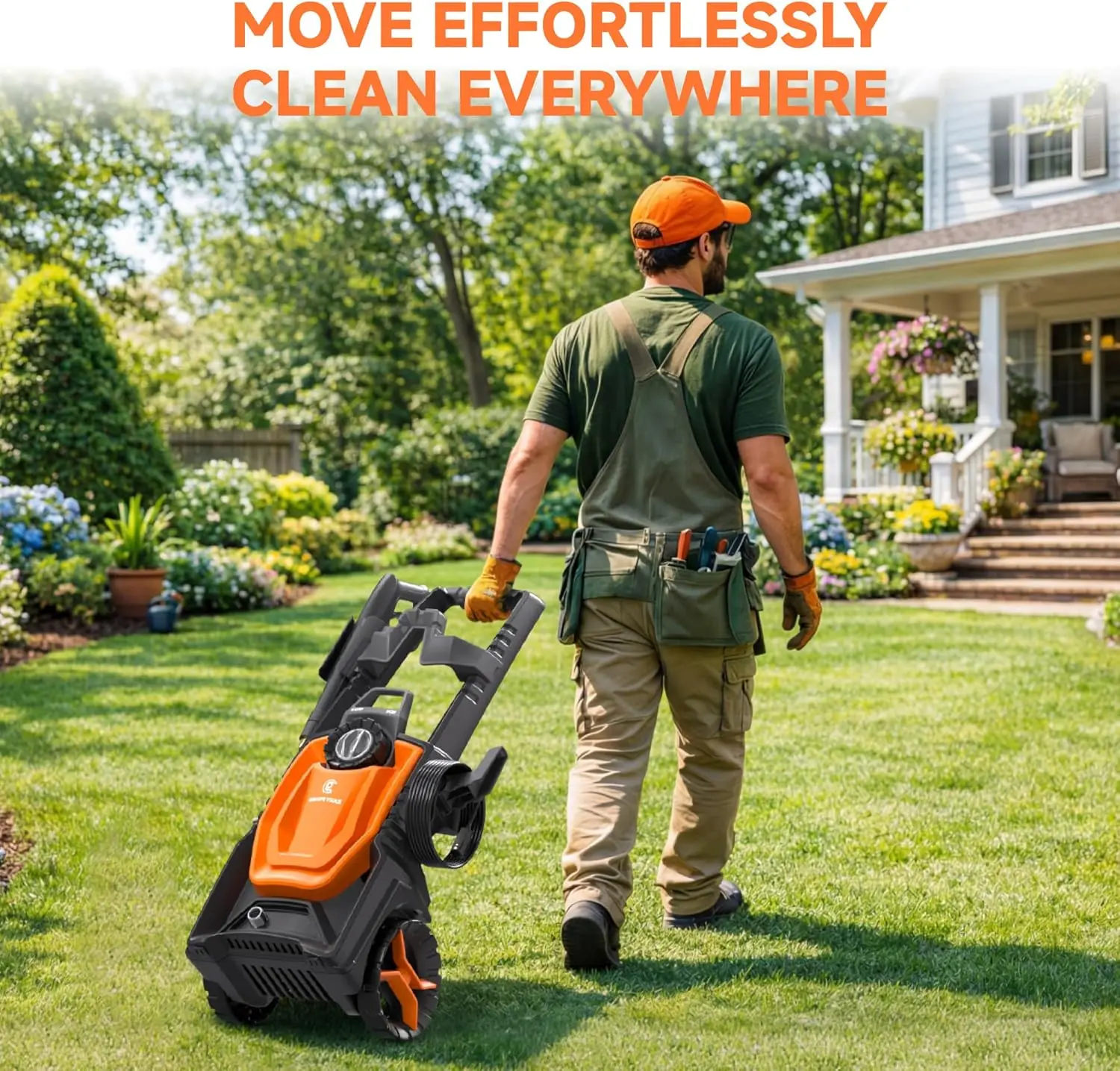 

Electric Pressure Washer, 2400 PSI 2.3 GPM with 4 Quick-Connect Nozzles, 20FT Hose & Foam Cannon, Powerful Washer for Cars/Road/
