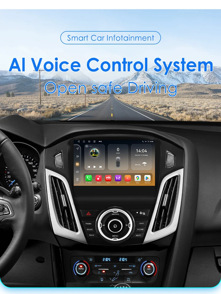 Hizpo Carplay Android 14 Auto-Multimedia-Player für Ford Focus 3 Mk3 2011–2017 GPS 4G-LET DSP 2din Autoradio von Snapdragon 6115