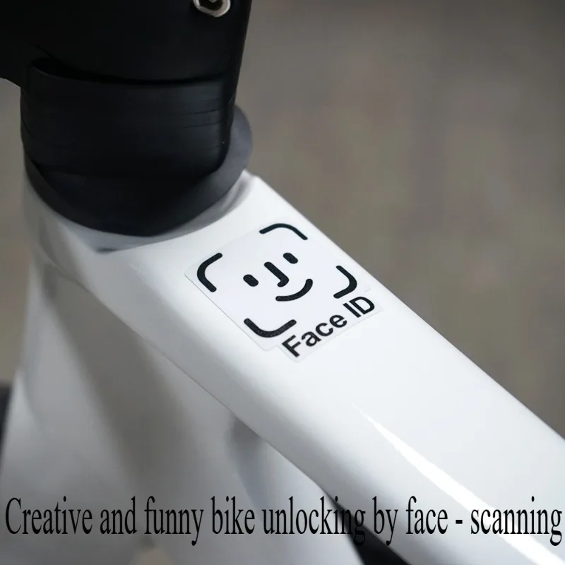 AliExpress Cycling Sticker, Personalized Creative and Funny Face Scan To Unlock Bicycle Sticker, Waterproof and Sunscreen, No Glue Sticker