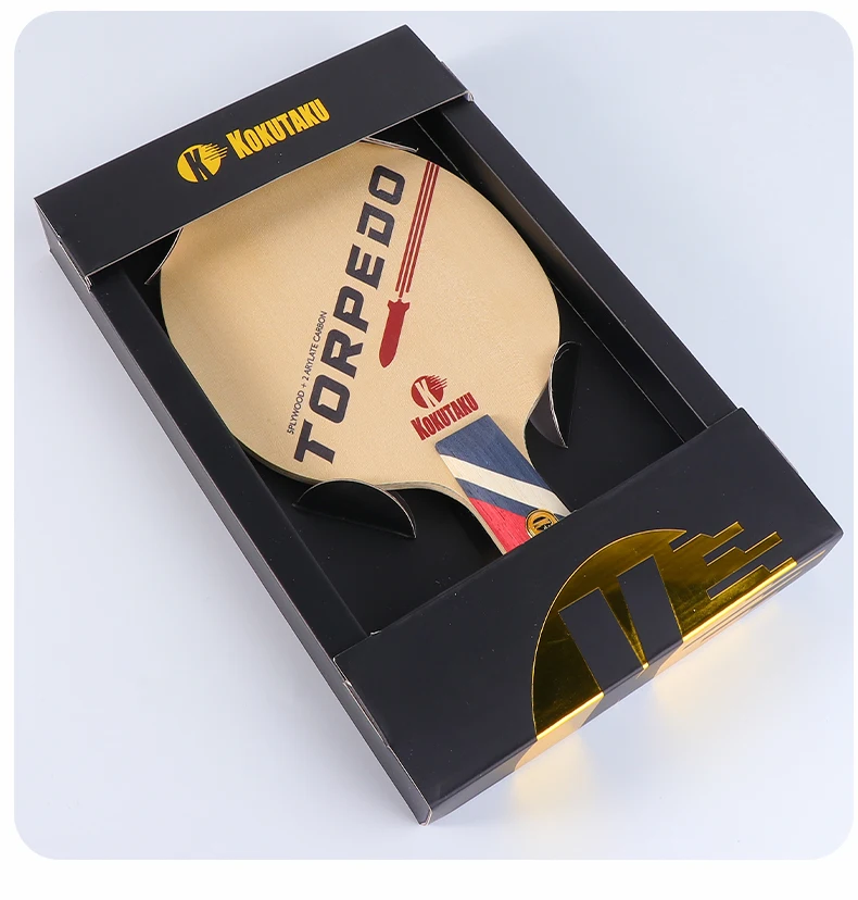 NEW LAUNCH KOKUTAKU Torpedo Table Tennis Blade 5W+2C Outer Hinoki OFF+ Loop Drive Attack FL/CS