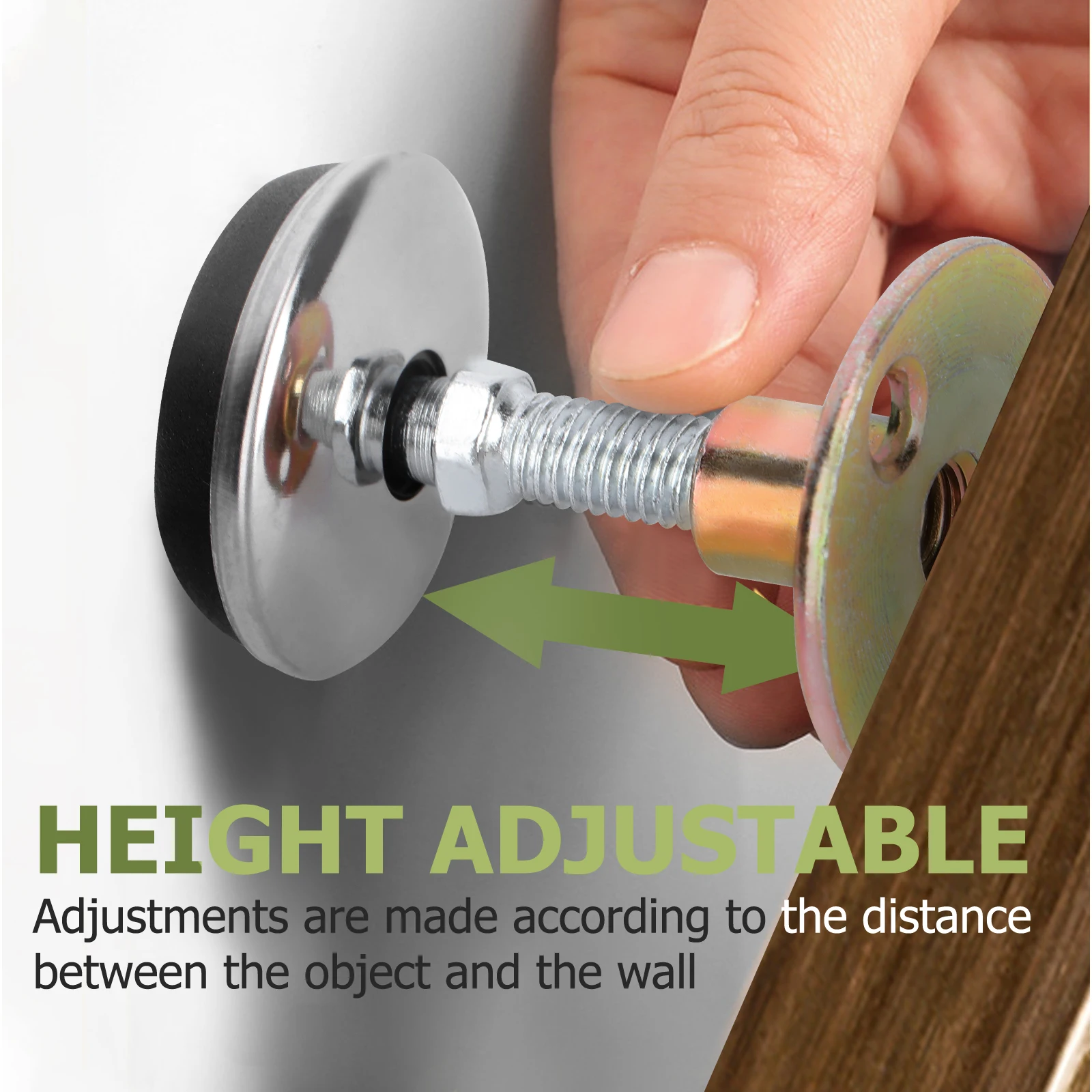

4pcs Bed Frame Tool Stainless Steel Anti Shake Furniture Fixator Fasteners Crib Stabilizer Self adhesive Bedside Anchor Prevent