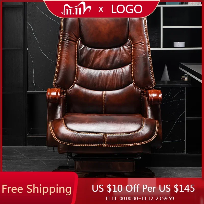 

Leather Lazy Office Chair Kneeling Wheels Backrest Reading Relaxing Designer Office Chair Ergonomic Stoel Trendy Furniture