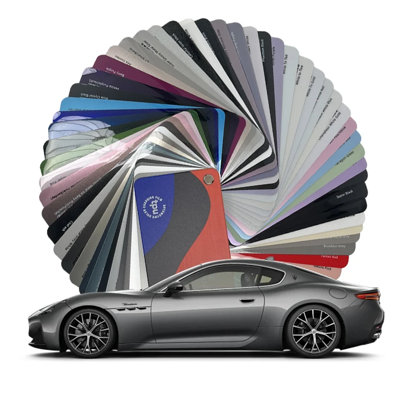 Alta calidad, 7,5 mil, autocurativa, antiarañazos, cambio de Color colorido, protección de pintura automática, envoltura de vinilo para coche, película Ppp de Color Tpu