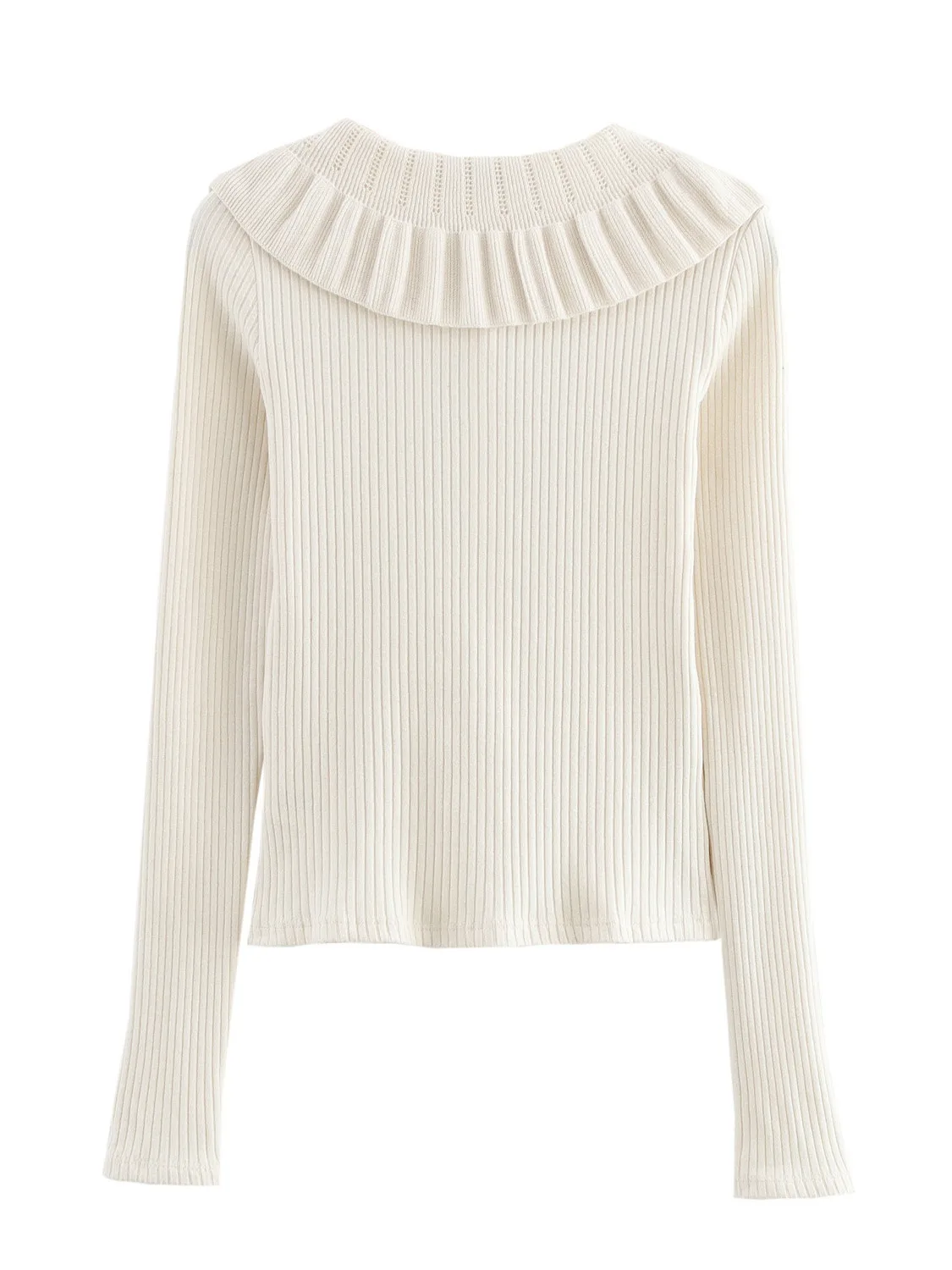 Sweet  Knot Color Block Knitted Short Cardigan Girl Style Pleated Collar Sweater Jacket for Young Women in China