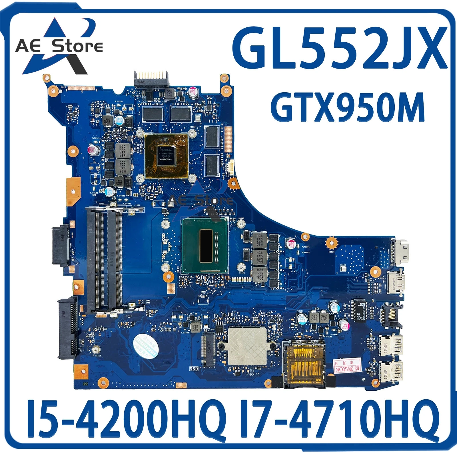 

GL552JX Notebook Mainboard For ASUS ROG GL552J ZX50J ZX50JX Laptop Motherboard I5-4200HQ I7-4710HQ/4720HQ I7-4750HQ GTX950M