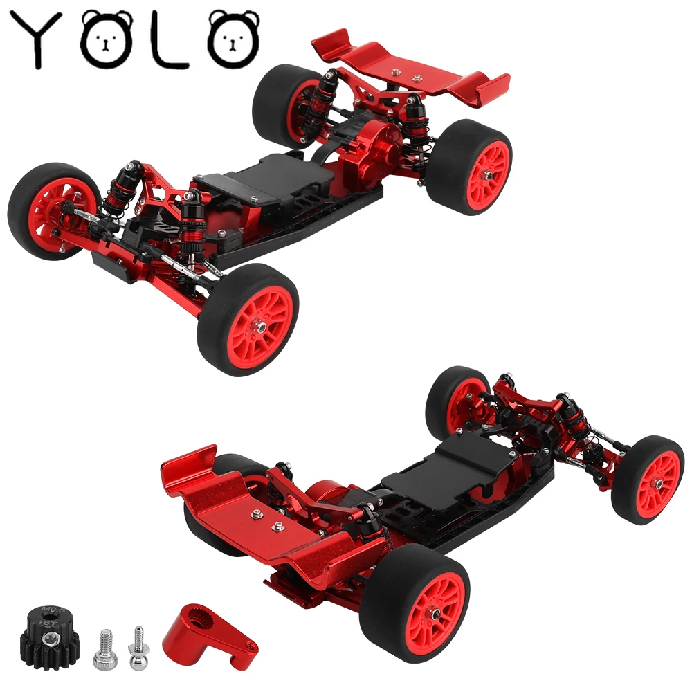 Plastic & Metal with Links Wheels Gearbox RC Car Chassis Frame DIY for LOSI 1/24 Micro-B 2WD RC Car Buggy Upgrade Parts