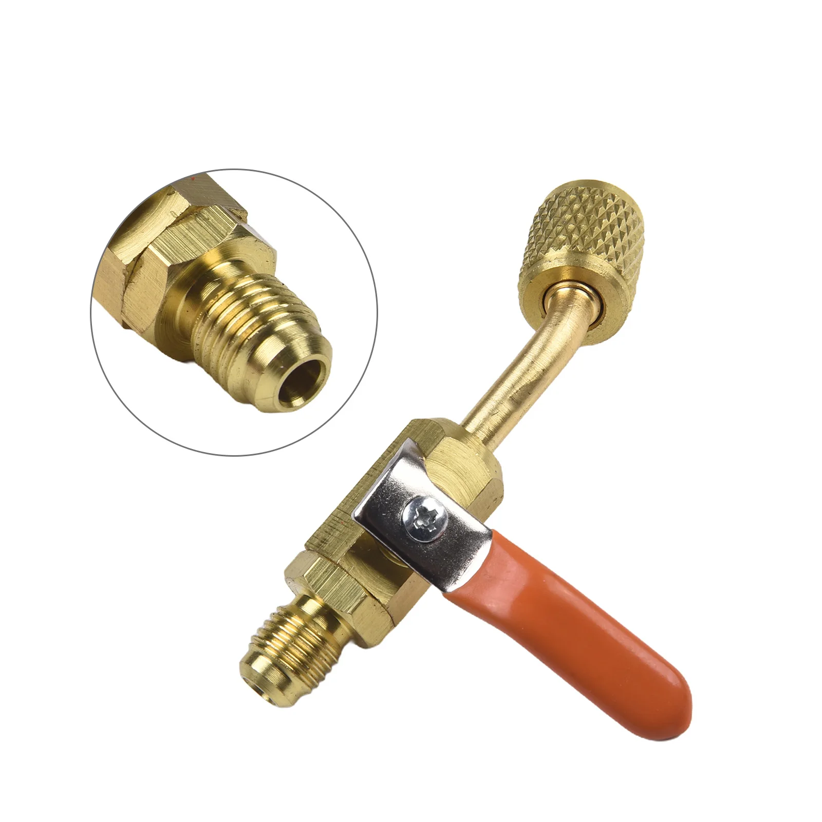 

Охлаждение Другие нагрева Прямые шаровые краны для зарядных шлангов кондиционера Адаптер 1/4 дюйма Латунный зарядный шланг