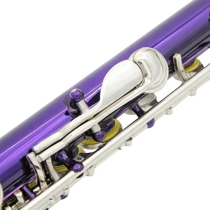 

Professional C Cupronickel Purple Flute 16 Holes Wood Wind Included OEM Leather Case Closed Hole Flute JYFL201PU Offset G