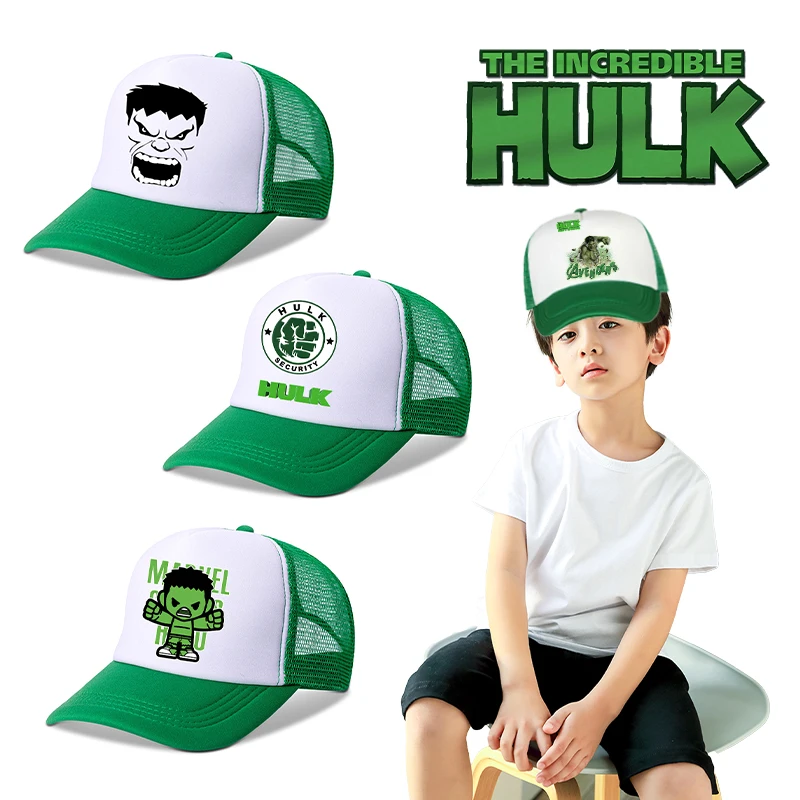 Hulk Marvel Kids Summer Caps Movie Cartoon Print Boys Disney Anime Breathable Adjustable Parent Childern\'s Outdoor Baseball Hats