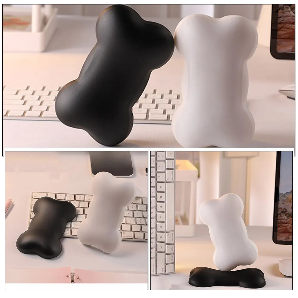 

2pcs Wrist Support Mouse Pad For Computer Keyboard Comfortable Office Desk Rest Nonslip Bottom Ergonomic Hand Cushion