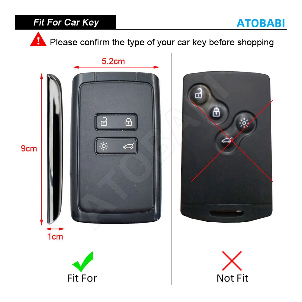 Leather Car Key Cover For Dacia Duster Sandero Stepway Renault Scenic Kadjar Captur Talisman Koleos Smart Remote Fobs Cases Bag