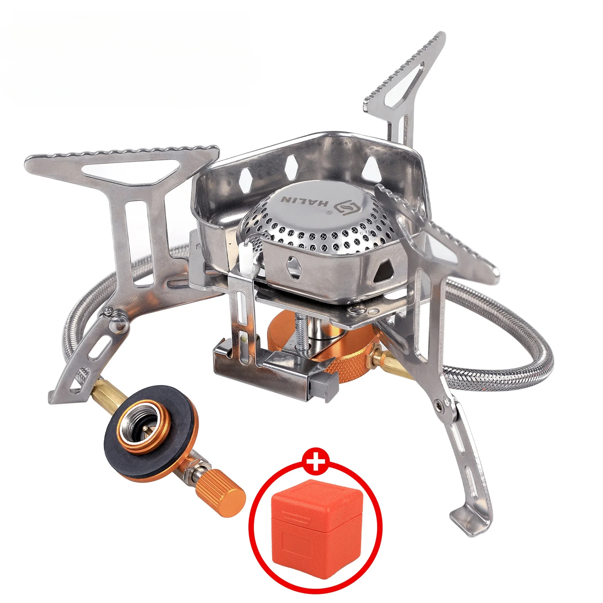 

Outdoor windproof burner, split camping gas stove, portable picnic flat gas stove, electronic ignition burner