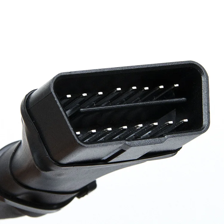 OBD2 Male to Dual Female Elbow Extension Cable with 16pins Available to Connected 1 IN 2 Converted OBD 2 Extender Adapter