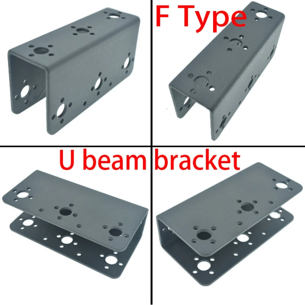 Aluminium Pan Tilt Servo Mount Bracket U Shaped Flat Bearing Steering Gear Bracket for Robot Car Boat Multifunctional Bracket