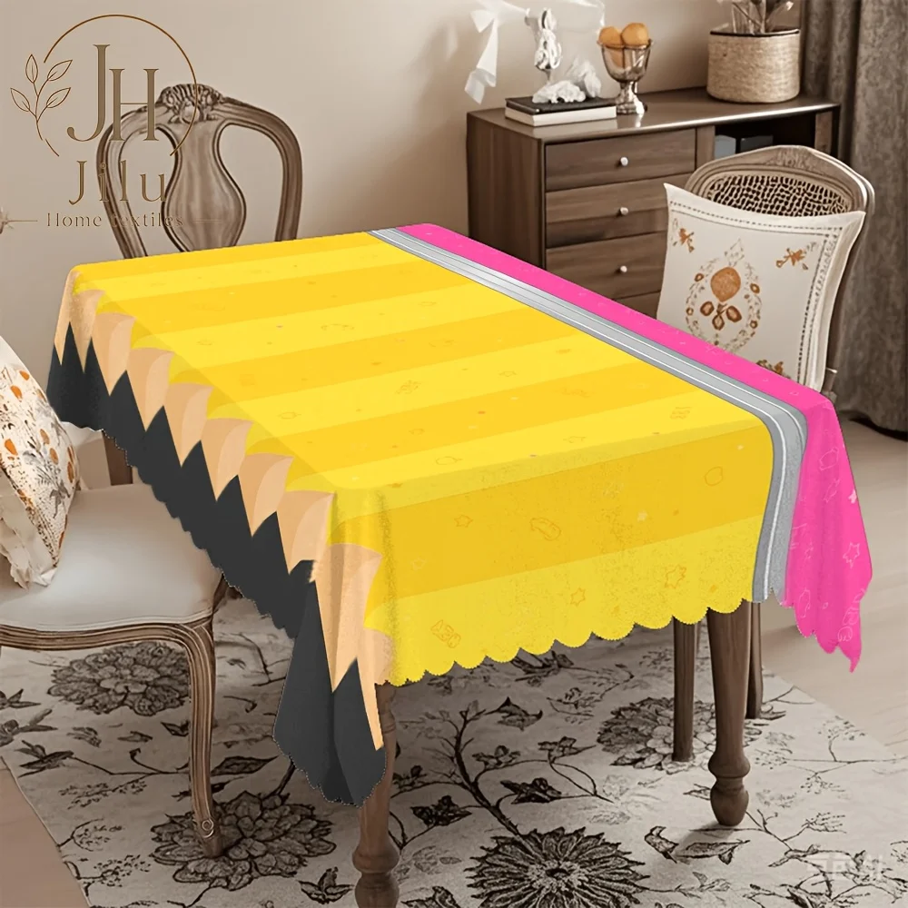 1 piece 2D flat printing tablecloth with back-to-school themeZYC