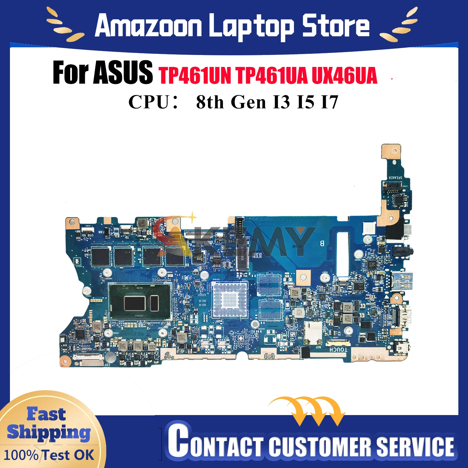 

UX461UA Материнская плата для ноутбука ASUS ZenBook TP461UA UX46UN UX461 UX46UA TP461UN Материнская плата с процессором I3 I5 I7 100% tests OK stk