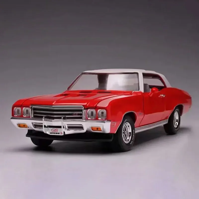 

Original Diecast Alloy 1:18 1972 Buick SKYARK GS COMVERTIBLE Red Classic Car Model Adult Collection Static Display Boy Toy