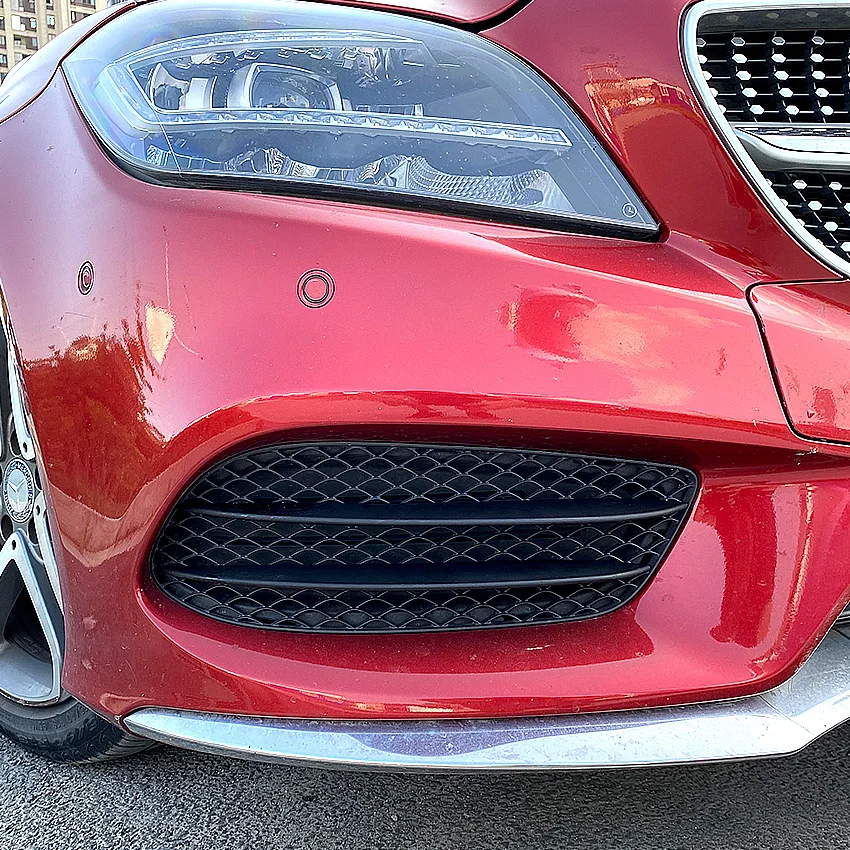 

For Mercedes-Benz CLS C218 CLS260 300 2015-2017 Front Bumper Fog Light AMG Grille Wind Blade Exterior Modification