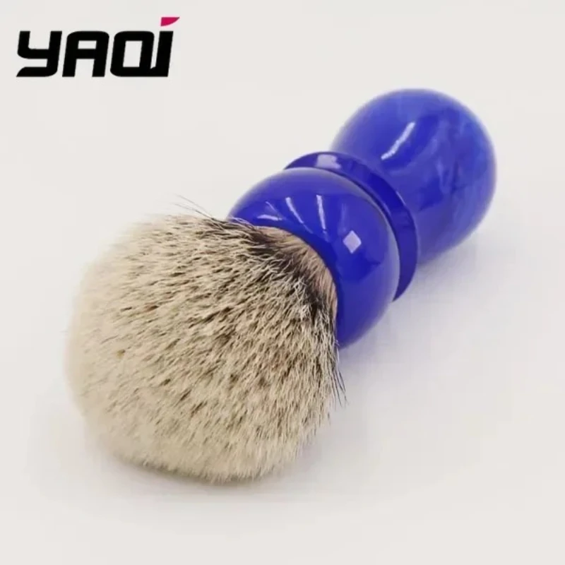 yaqi-24mm-arctique-ciel-bleu-profond-poignee-argent-blaireau-cheveux-blaireau-brosse-barbier-hommes-produits-de-rasage