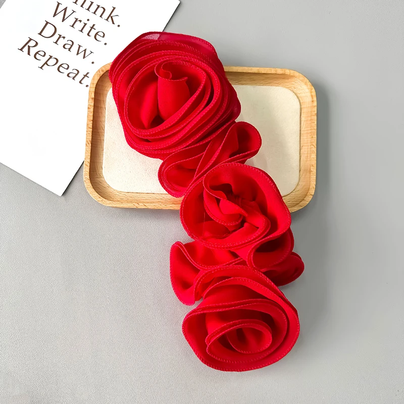 3D Floral Decoration Handmade Flower Patch DIY Chest Flower Sewing Applique For Wedding Dress Accessories Hand Sewing Tool