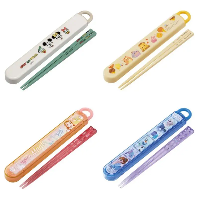 

MINISO Mickey Minnie Chopsticks Pooh Bear Child Portable Convenient Tableware Cute Disney Student Chopsticks Gift Wholesale