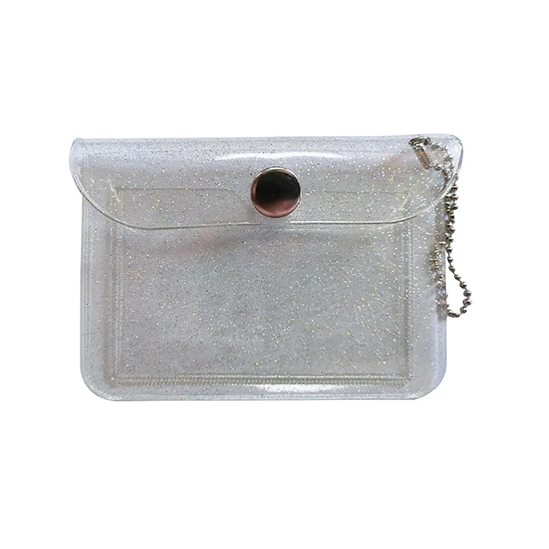 Porte-cartes de crédit transparent et étanche pour hommes et femmes, porte-cartes de visite, sac pour carte d'identité, porte-monnaie pour filles, mode