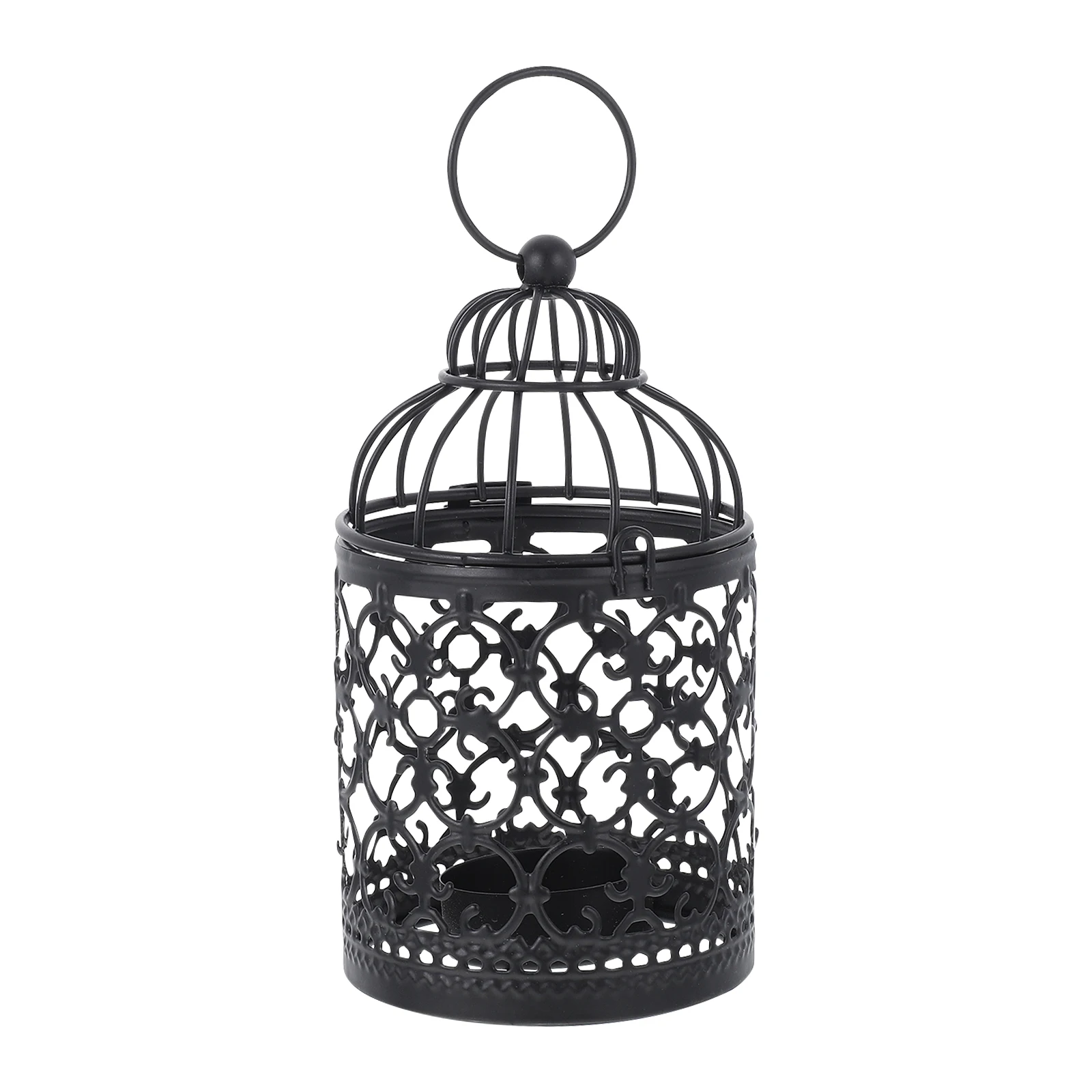 

Birdcage Candlestick Ornaments Iron Holder Wedding Hollow Cage Design Classic Stand Home Decor
