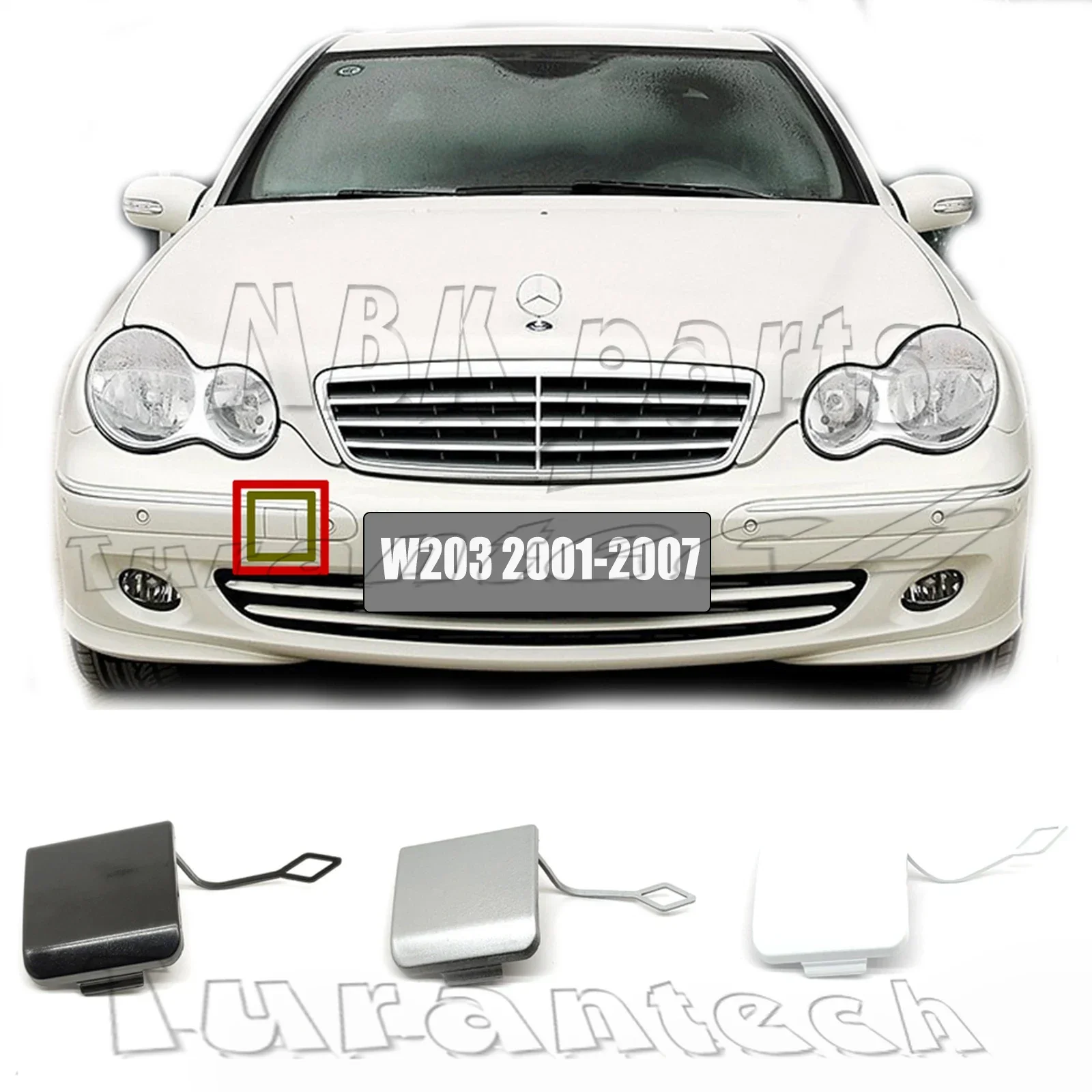A2038850026 Fit 00-07 Mercedes-Benz C-Class Sedan(W203) Touring(S203)200 230 240 250 280 300 350 Front Tow Cover