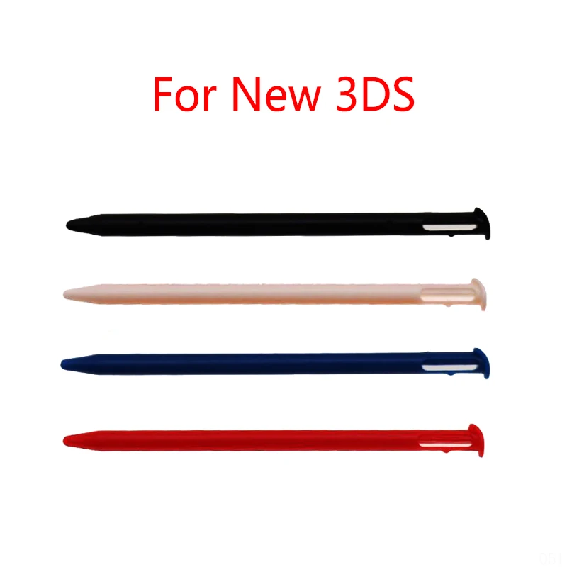 Pena Stylus plastik, pena layar sentuh untuk Nintendo New 3DS konsol Game layar sentuh pena Stylus logam