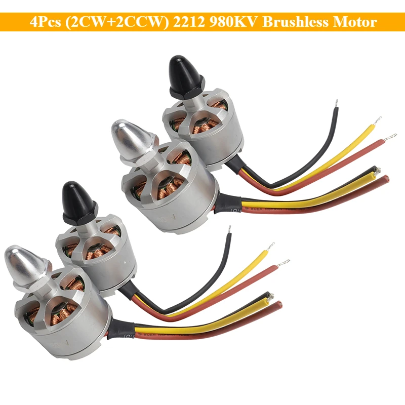 

New 4Pcs (2CW+2CCW) 2212 980KV Brushless Motor for RC Plane Quadcopter F450 F550 FPV Multicopter - Durable Rotors Expand DIY