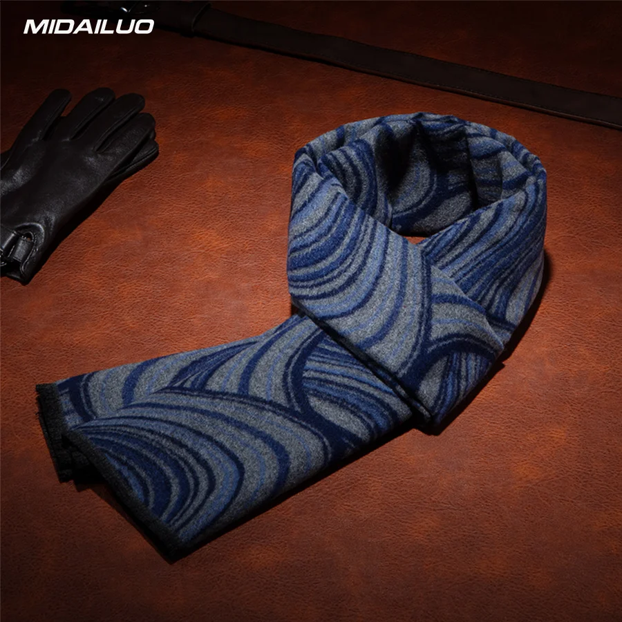 وشاح رجالي دافئ الملمس 11.81 × 70.86 بوصة الشتاء الرقبة أدفأ الأعمال الكلاسيكية نمط غير رسمي لجميع المواسم #2