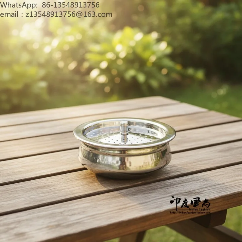 Stainless steel flat-rimmed round tableware, double-layer rolled edge, for household and commercial dining and drinking utensils