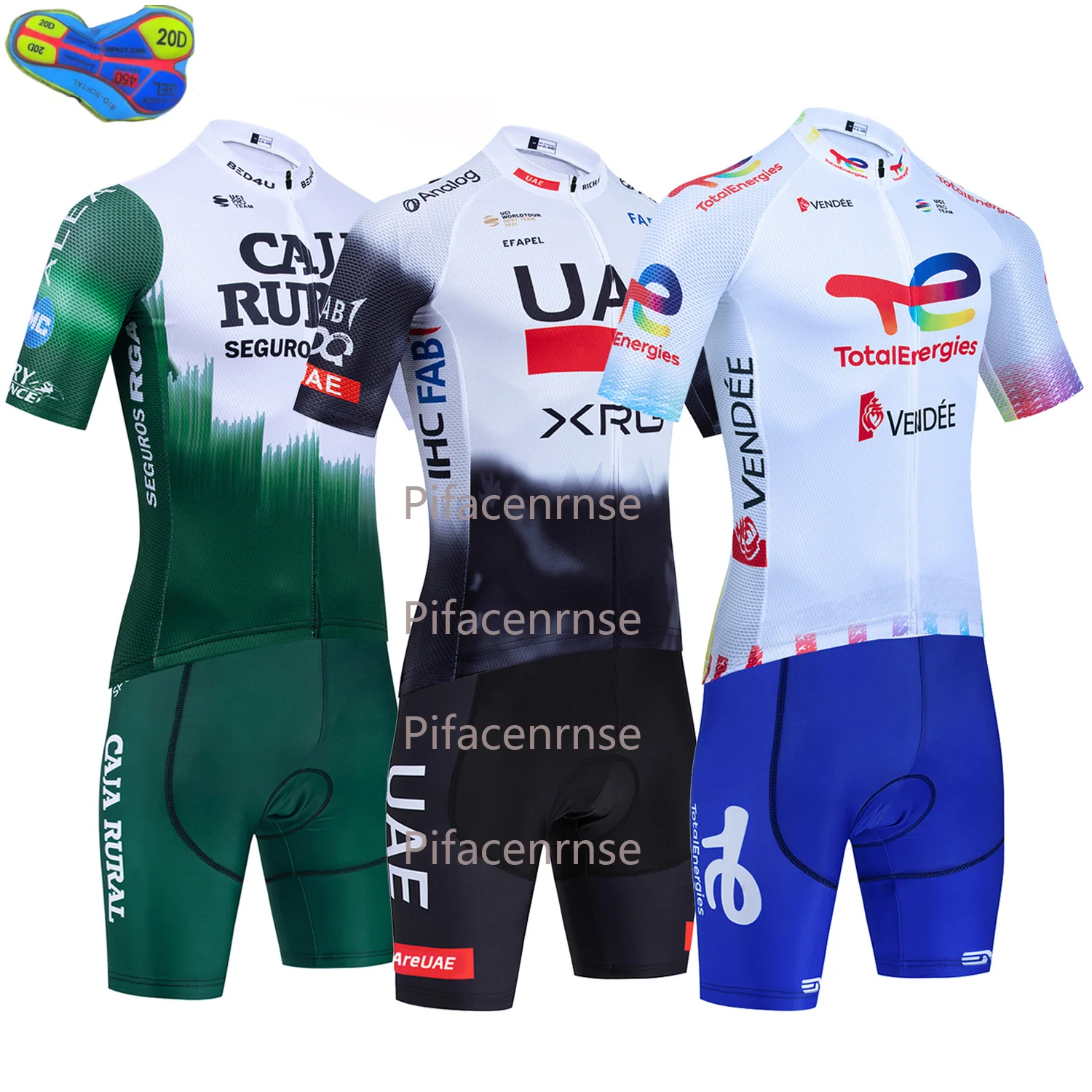 

White Total Team Cycling Maillot UAE Jersey Shorts Men Women Ciclismo Road Bicycle Jersey Riding Bike T-shirt Pants Clothing