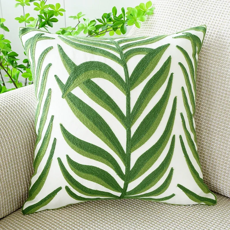 

Green Plants, Hot Plants, Embroidered Pillowcases, Sofa Cushion Covers 45x45