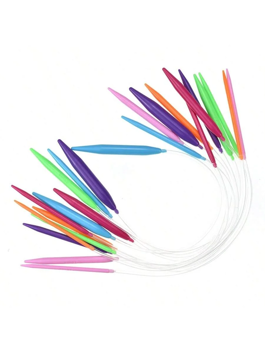 

12Pcs/Set Knitting Needle Plastics Circular Knitting Woodiness Needle For Home Use Finely Polished Knitting Needle Durable