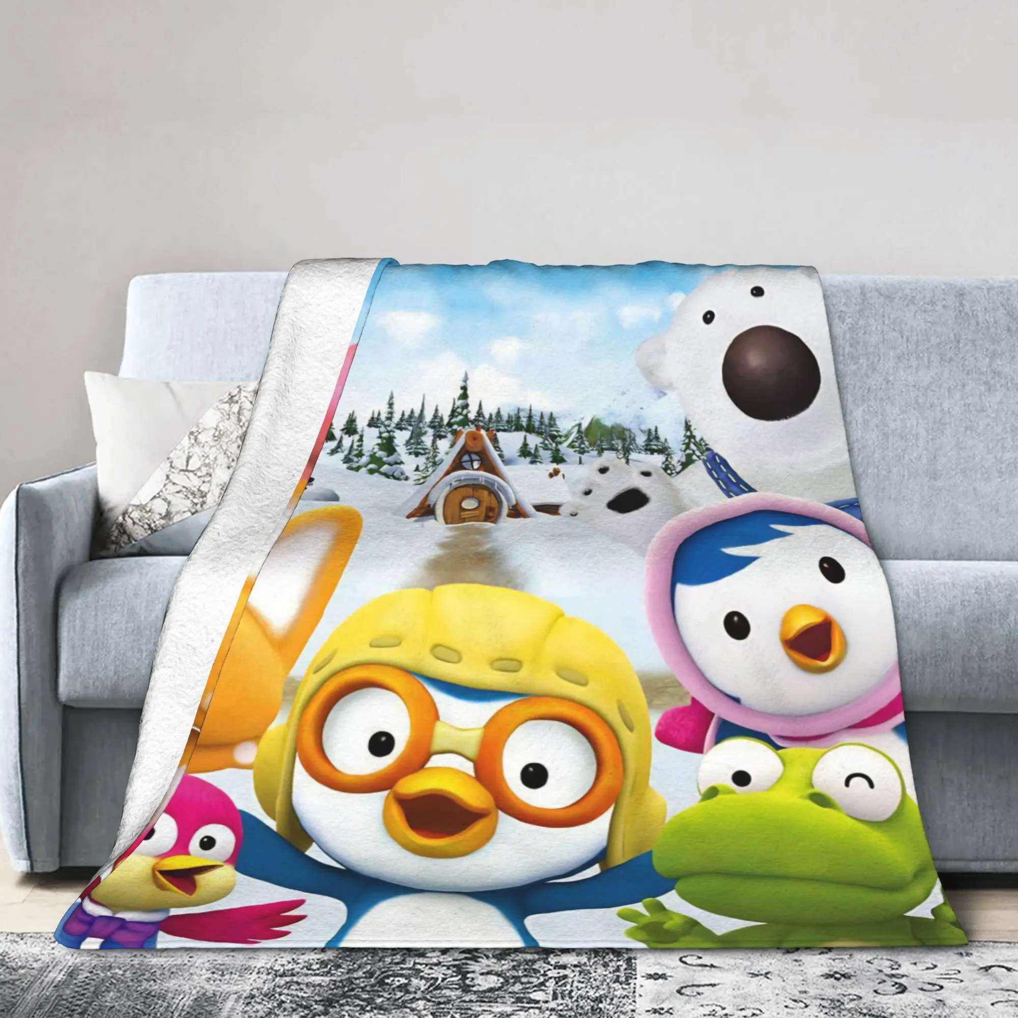 Pororos  Blankets Fleece Novelty Warm Throw Blankets for Bedspread Autumn/Winter,