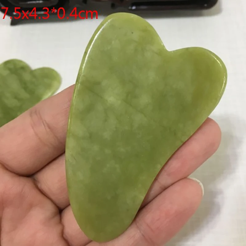 1Pc Facial Massage Guasha Scrapping Board Jade Stone Face Meridian Scrapping Lift Body Skin Relaxation Slimming Beauty Neck Thin