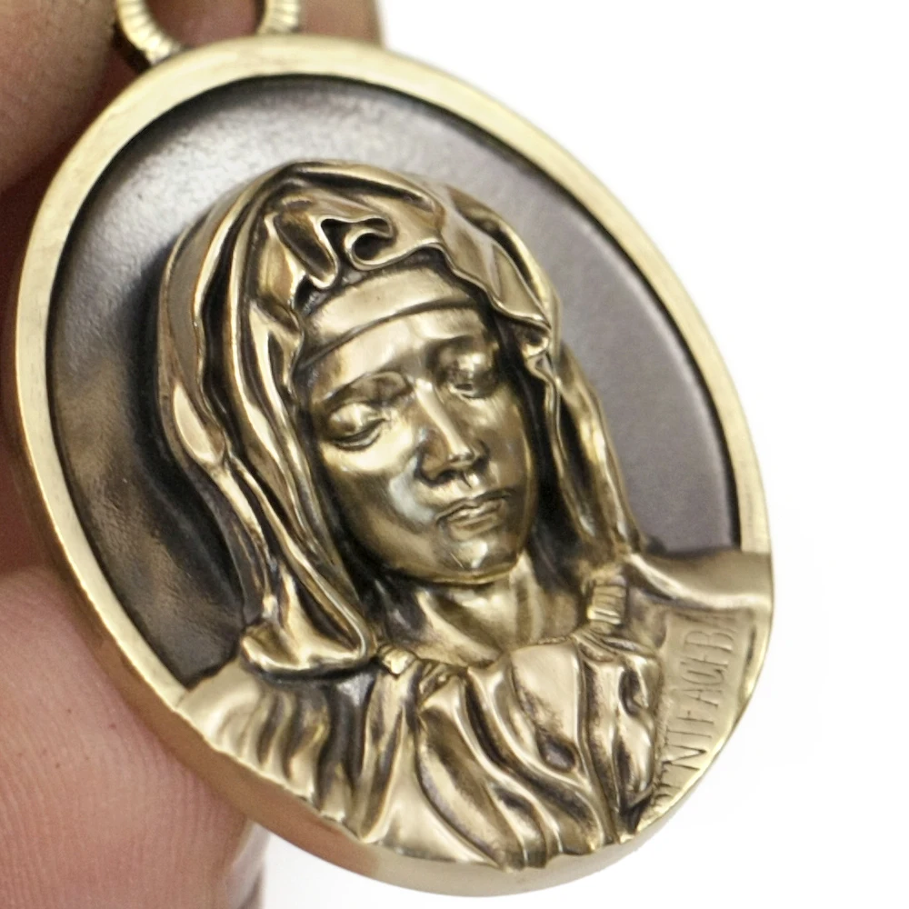 Details Brass Virgin Mary Pendant Charms Belief Jewelry BR441
