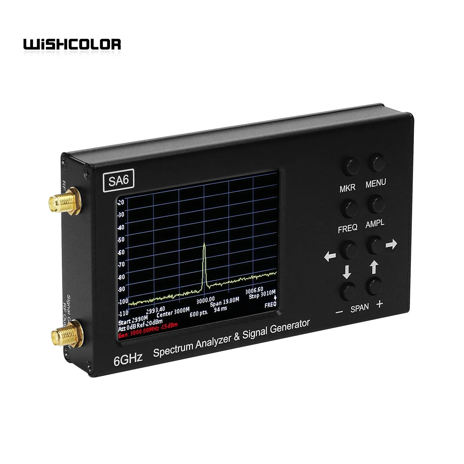 HAMGEEK SA6 6 جيجا هرتز محلل الطيف إشارة مولد مصدر إشارة الترددات اللاسلكية لواي فاي 2G 4G LTE CDMA GSM GPRS