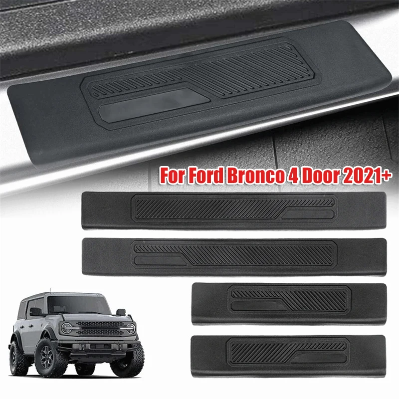 4pcs Car Door Sill Guard Door Edge Protector Trim for Ford Bronco 4 Door 2021+