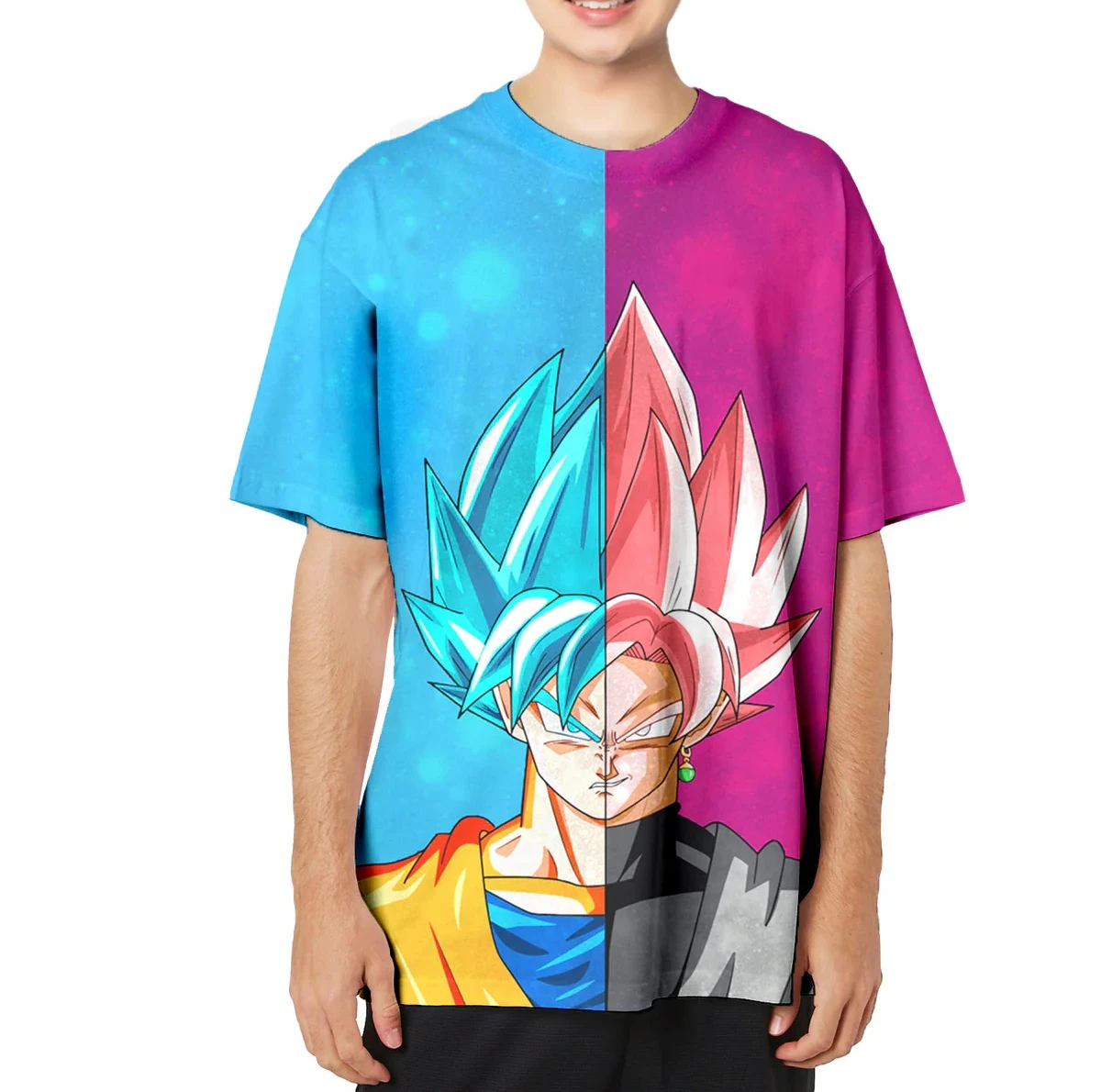 

One Piece Dragon Ball Hokage Summer Anime for Men Kids Short Sleeve Retro Y2K Style for Parents and Children