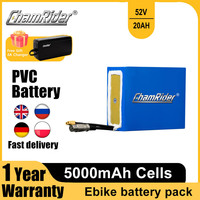 Ebike battery chamrider 52V 20ah electric bicycle battery lithium pack for Bike Electric scoote 500W 750W 5000mAh