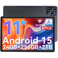TABWEE W90 Android 15 Tablet 11 Inch - 24GB RAM 256GB ROM, Dual 4G LTE + 5G WiFi,Octa Core T615, 8000mAh, Gemini AI, WideVine L1