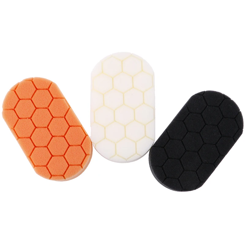 3pcs Hex-logic Hand Applicator Sponge Waxing Pad Polishing Pads Buffing Pads