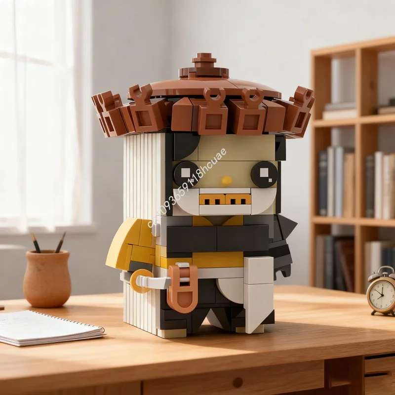

253 детали MOC Ghost Y Tei Brickheadz Atsu: Конструктор-модель для сборки, игрушки, строительные блоки, DIY, рождественские подарки, развивающие игрушки, кирпичики