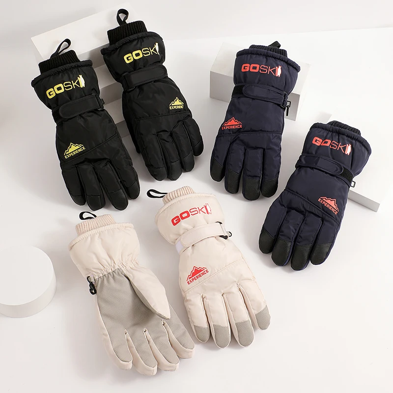 

Winter Ski Gloves for Children Warm Thicken Gloves for Boys Girls Outdoor Sports Kids Skiing Riding Mittens Anti Slip