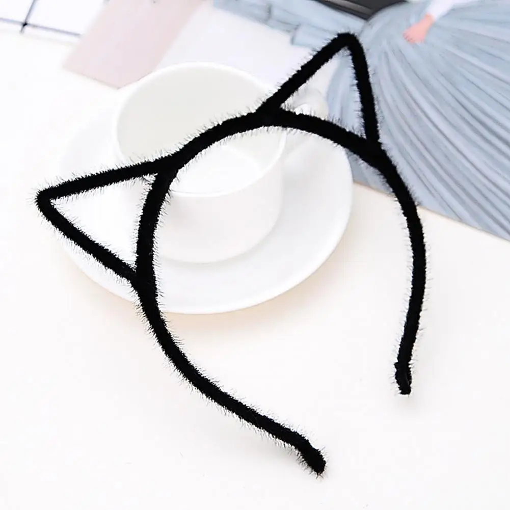 Ear-shaped Headband Leopard Print Cat Ear Headbands for Halloween Cosplay Parties Set of 2 Cute Hair Accessories Halloween