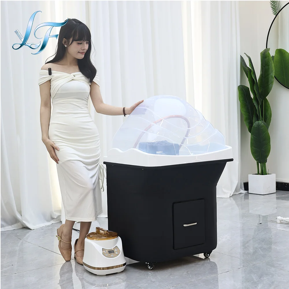 

Movable head treatment basin water circulation beauty hair spa salon shampoo sink for barbershop